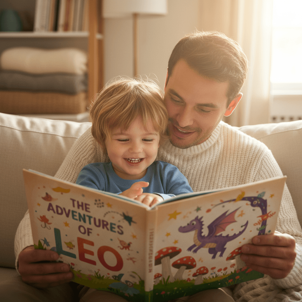 Parent guiding a child through a worksheet at a sunlit kitchen table with homeschool materials